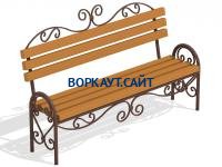 Лавочка кованная МАФ 1606 в Республике Северная Осетия (Алания)