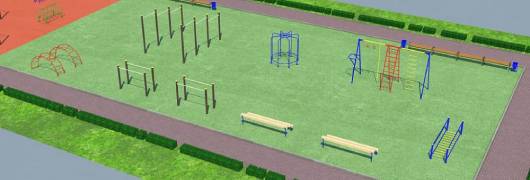 Проект детско-спортивной площадки для школы - детсада в Республике Северная Осетия (Алания)