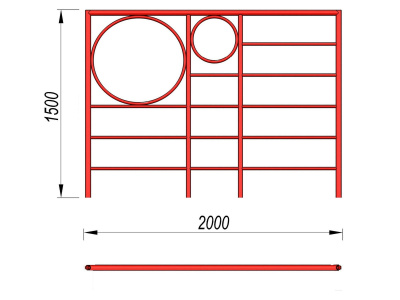 Шведская стенка с кольцами МАФ 3502 в Республике Северная Осетия (Алания)