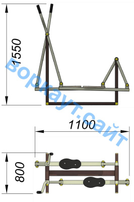 Уличный тренажер "Лыжник" УТ 008 в Республике Северная Осетия (Алания)