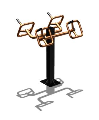 Уличный тренажер  "Штурвал двойной"  УТ201 в Республике Северная Осетия (Алания)