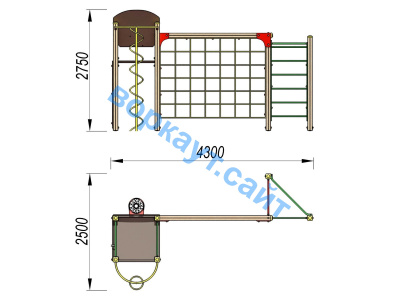 Детский спортивный комплекс Игровой ДСК 3111 в Республике Северная Осетия (Алания) Детский спортивный комплекс Игровой ДСК 3111 в Республике Северная Осетия (Алания)