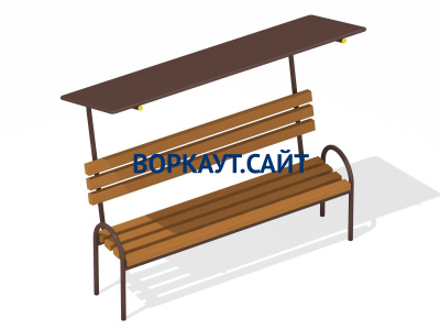 Лавочка под навесом МАФ 1607 в Республике Северная Осетия (Алания)