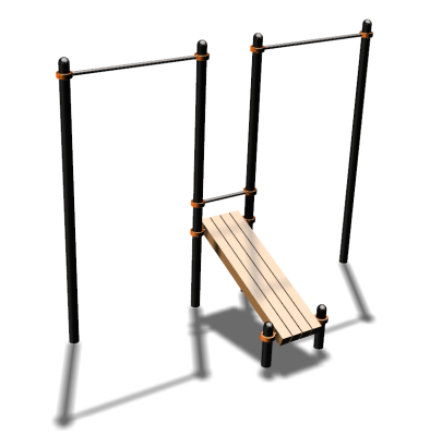 Воркаут турники со скамьей для пресса ВС-27 в Республике Северная Осетия (Алания)