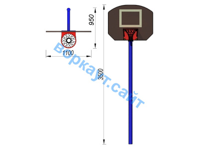 Баскетбольный щит СИО 3510 в Республике Северная Осетия (Алания)
