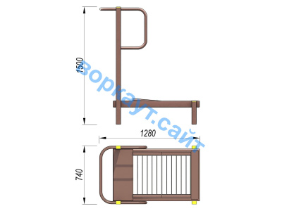 Уличный тренажер Беговая дорожка УТ 009 в Республике Северная Осетия (Алания)