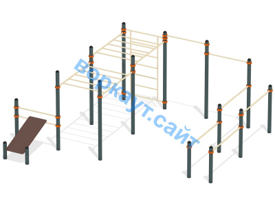 Спортивный комплекс воркаут ВС-50 в Республике Северная Осетия (Алания)