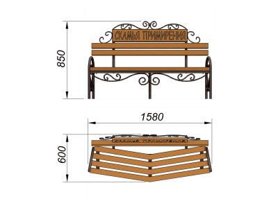 Скамья примирения МАФ 1610 в Республике Северная Осетия (Алания)