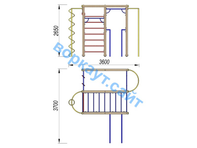 Детский спортивный комплекс Гимнастический ДСК 3107 в Республике Северная Осетия (Алания)