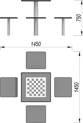 Шахматный стол МАФ 3516 в Республике Северная Осетия (Алания)