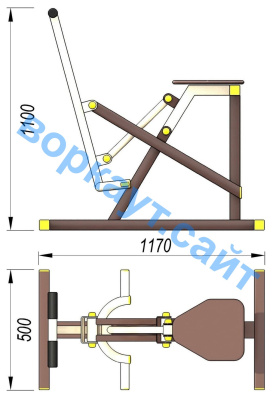 Уличный тренажер "Наездник " УТ 006 в Республике Северная Осетия (Алания)