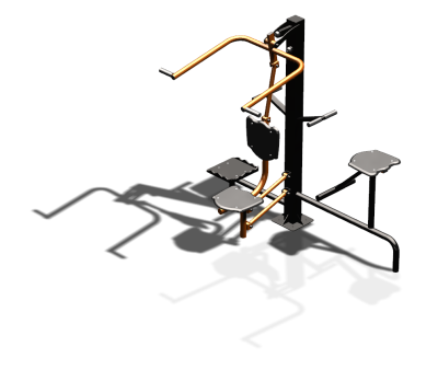 Уличный тренажер "Верхняя тяга Твистер стоя Твистер сидя" УТ336 в Республике Северная Осетия (Алания)