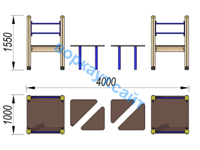 Детский спортивный комплекс Мостик ДСК 3114 в Республике Северная Осетия (Алания)
