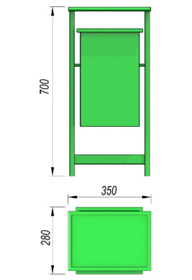 Урна с крышкой МАФ 1631 в Республике Северная Осетия (Алания)