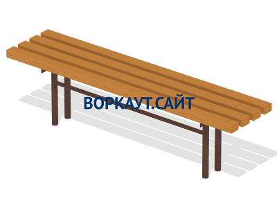 Лавочка без спинки МАФ 1601 в Республике Северная Осетия (Алания)