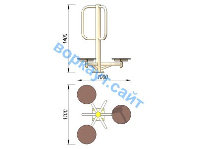 Уличный тренажер Орбита УТ 011 в Республике Северная Осетия (Алания)