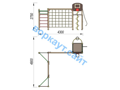 Детский спортивный комплекс ДСК 3112 в Республике Северная Осетия (Алания) Детский спортивный комплекс ДСК 3112 в Республике Северная Осетия (Алания)