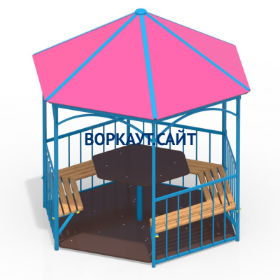 Беседка со столом, лавками и полом МАФ 4123 в Республике Северная Осетия (Алания) Беседка со столом, лавками и полом МАФ 4123 в Республике Северная Осетия (Алания)