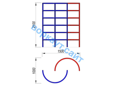 Шведская стенка полукруглая ДСК 3503 в Республике Северная Осетия (Алания)